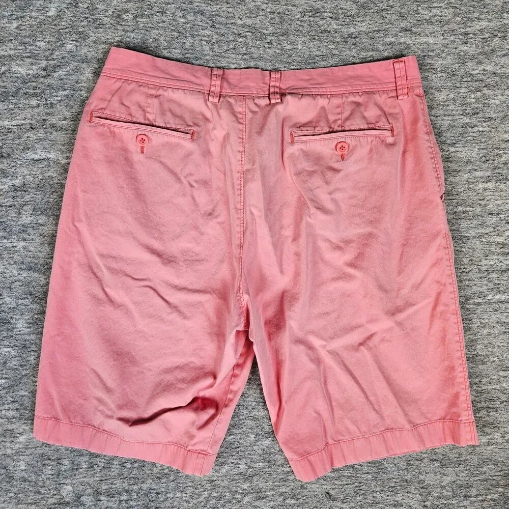 J Crew Chino Shorts Men's 34 Salmon Pink Cotton Casual Preppy Summer 10